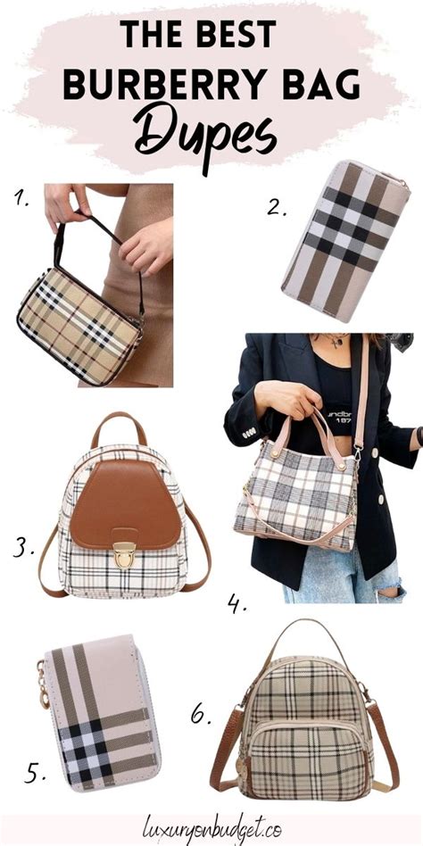 dupes for burberry purses|burberry look alike bags.